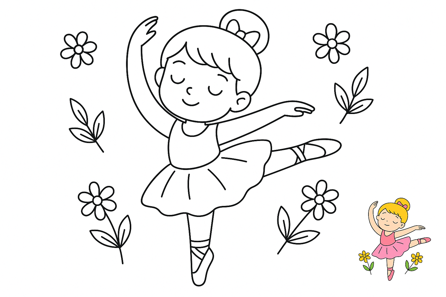 跳芭蕾舞 coloring page