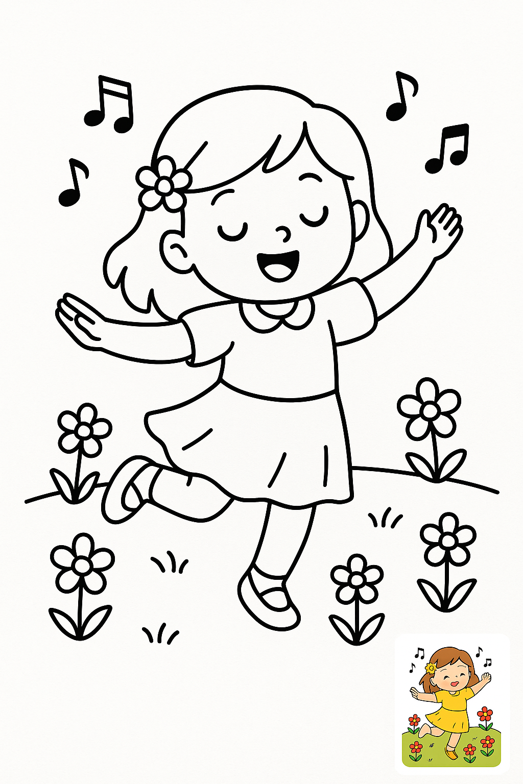 Dancing  coloring page