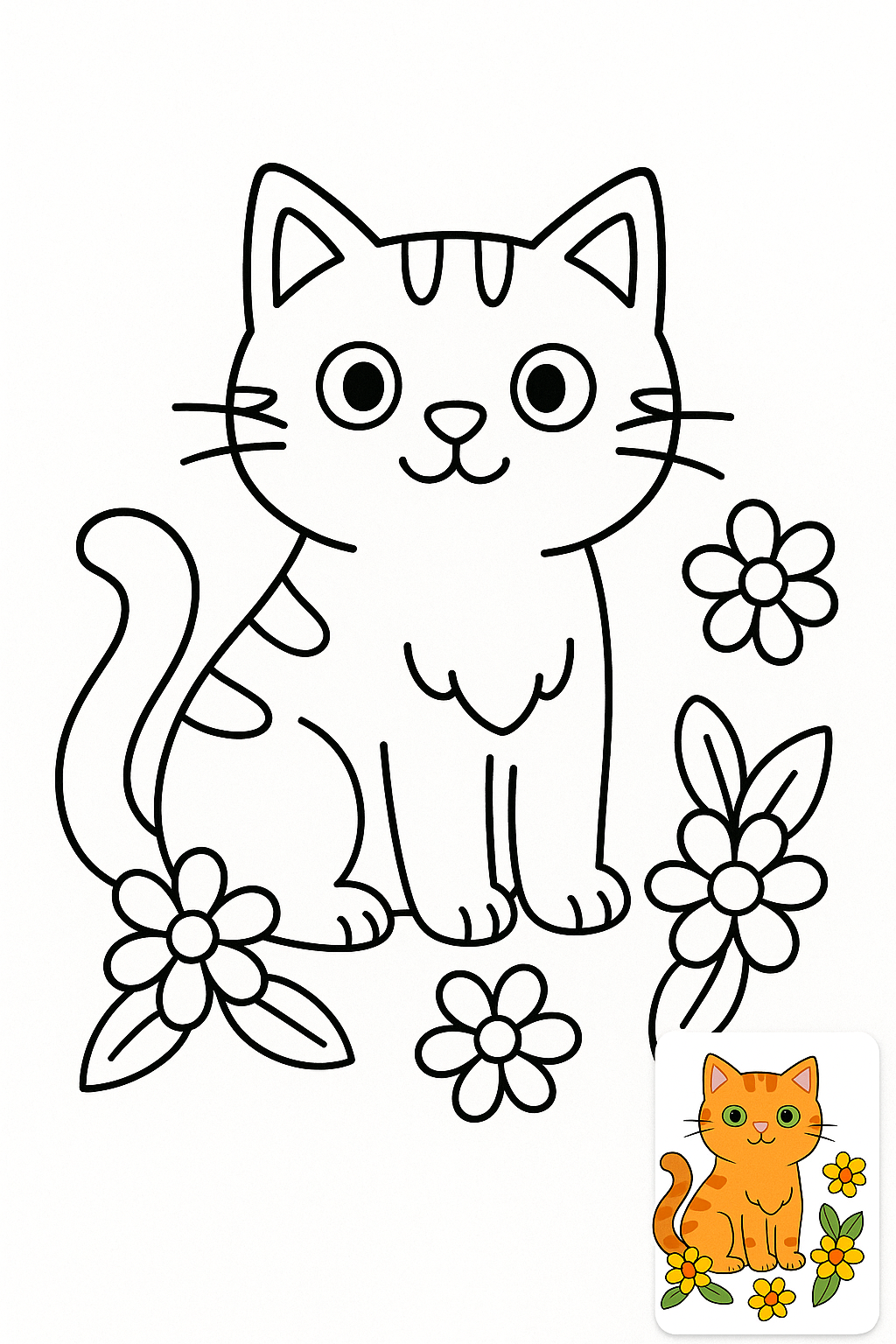 这是猫 coloring page