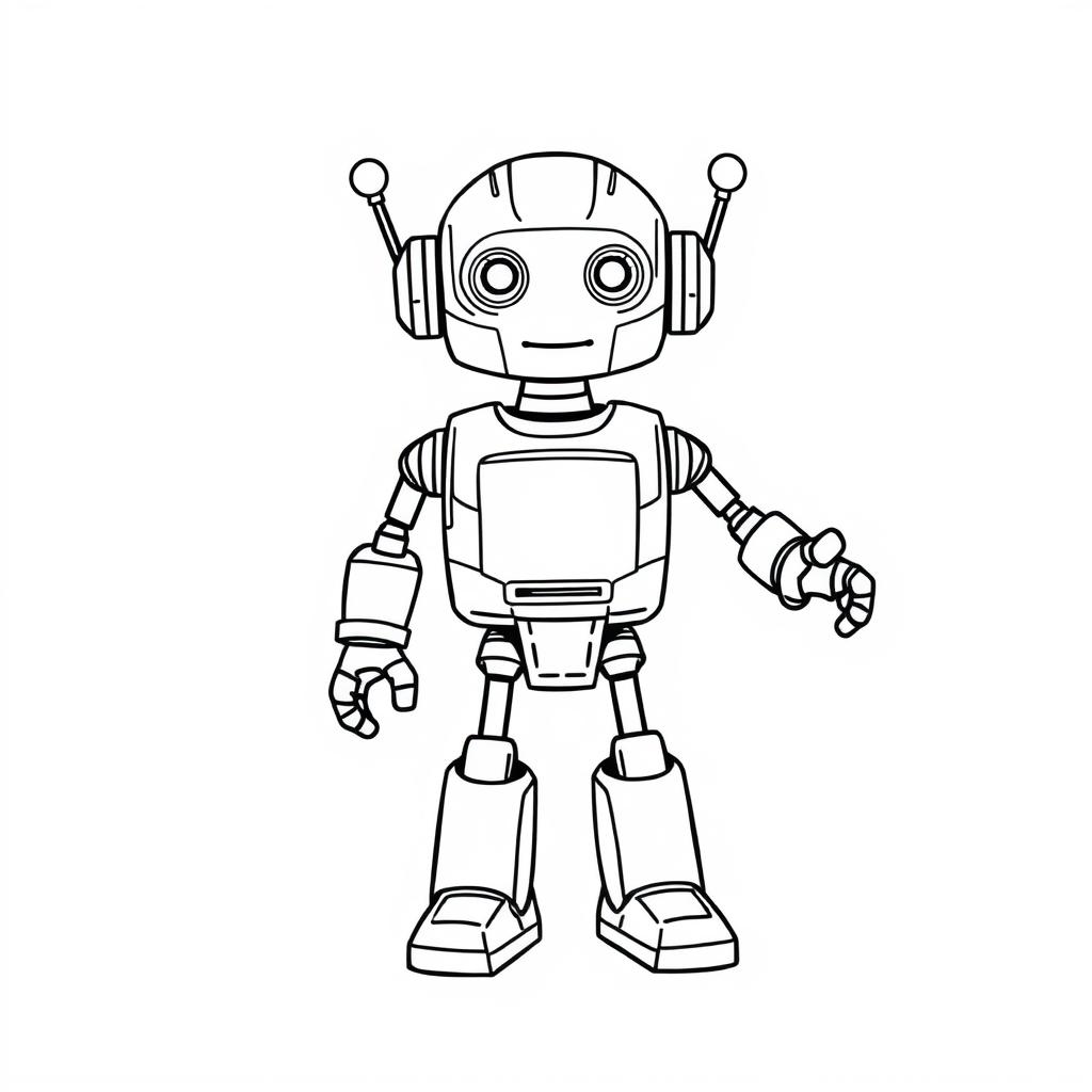 robot coloring page