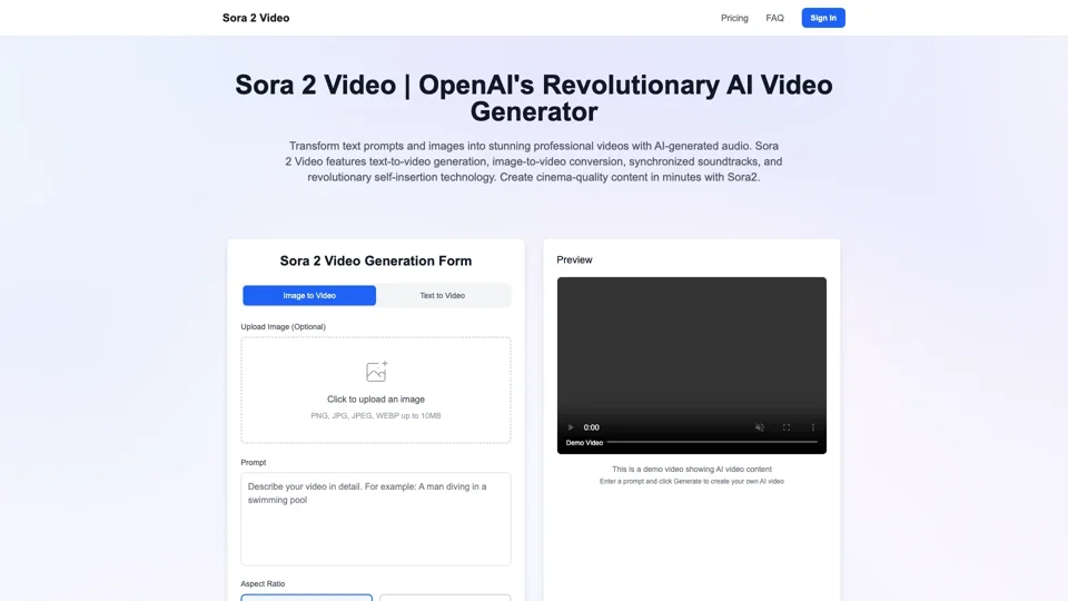 Sora 2 Video | OpenAI's Next-Gen AI Video Generator - Text & Image to Video