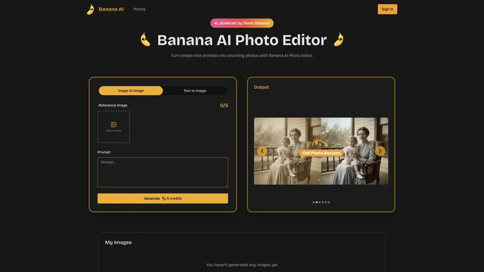 Banana AI - Nano Banana AI Image Editor｜Edit Images via Text