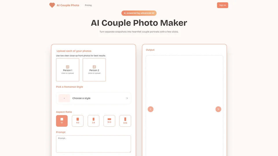 AI Couple Photo | Create Free Photoreal Couple Portraits