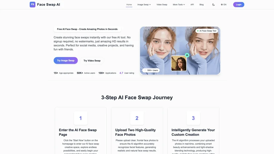 FaceSwapAI: Free AI Face Swap Tool for HD Photos & Videos