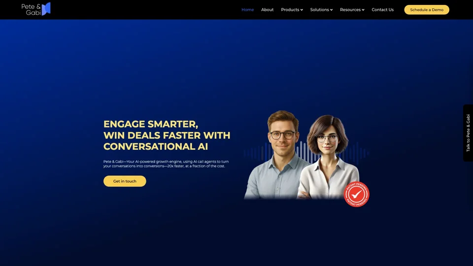 AI-Powered Calling Assistants | Conversational AI by Pete & Gabi