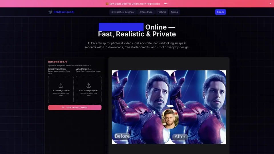 AI Face Swap Online (Free, No Watermark) | Remake Face AI