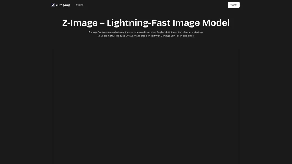 Free Z-Image AI Image Generator & Editor | Z-Img
