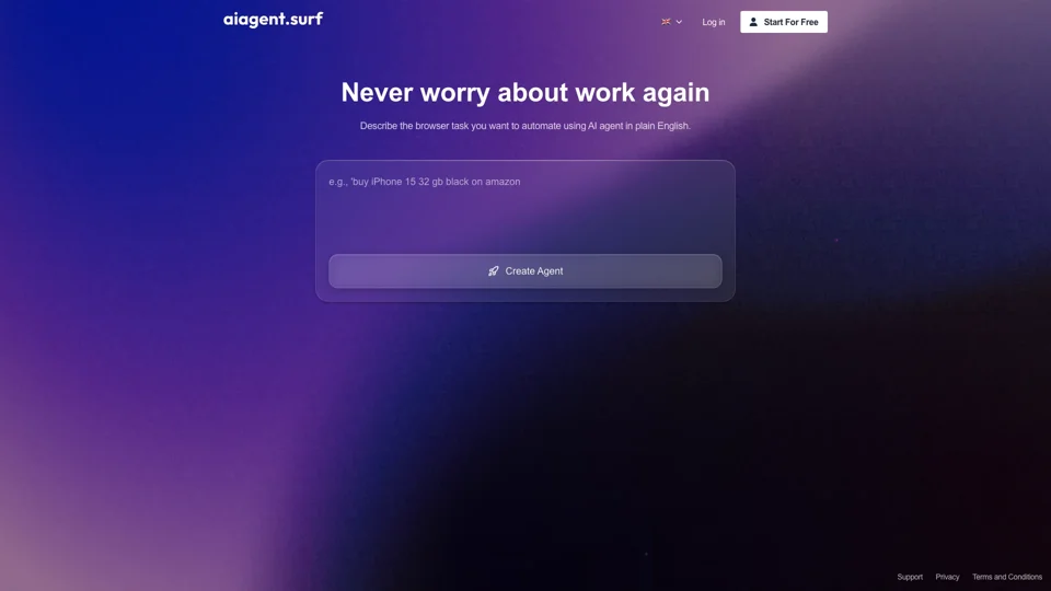 AIAgent.surf | Best AI agent builder, build any agent