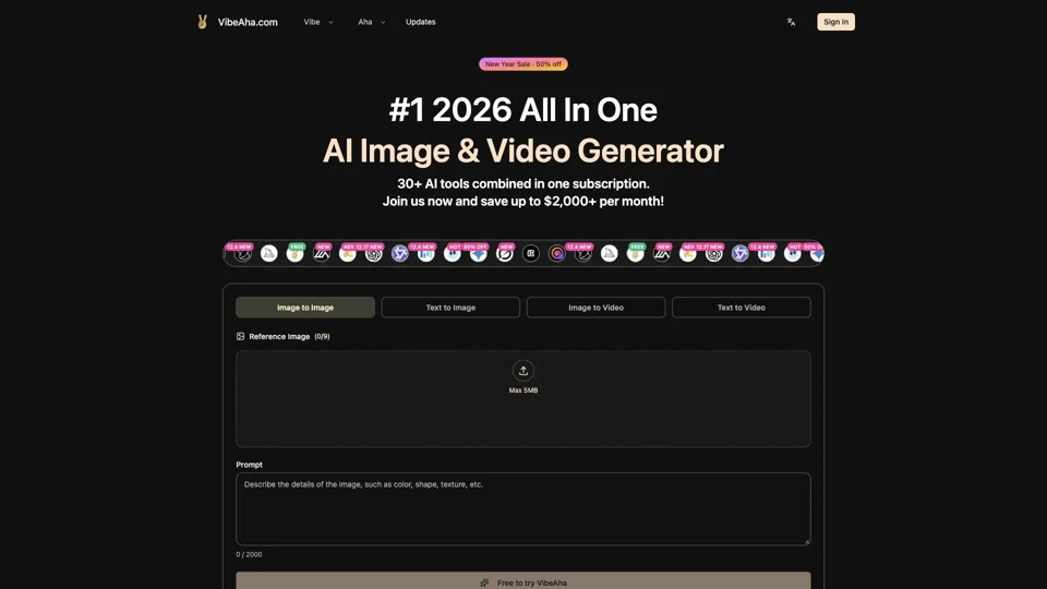 #1 AI Image & Video Generator | VibeAha