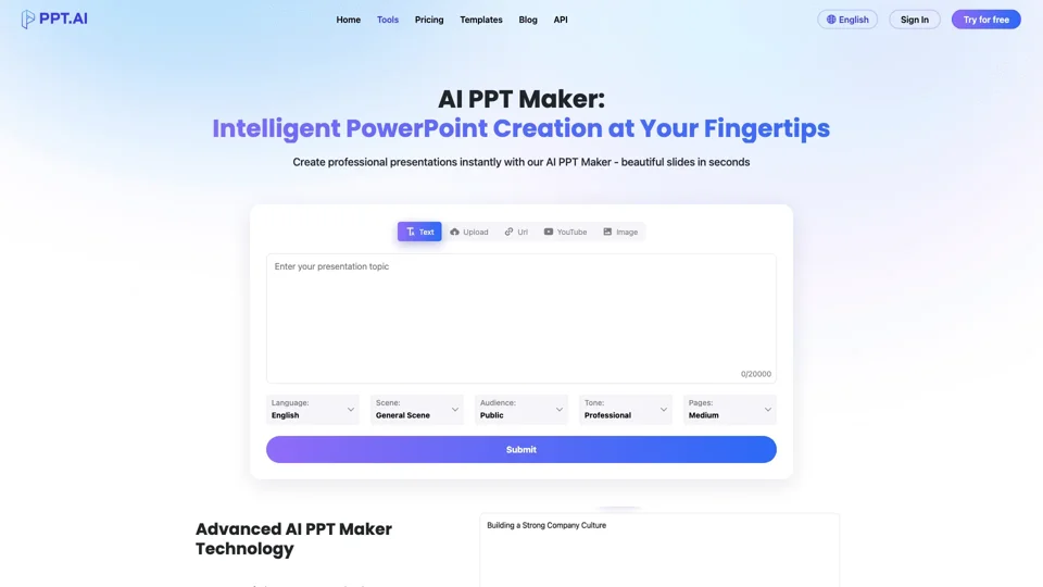 AI PPT Maker - Generate Stunning PPT Instantly with AI